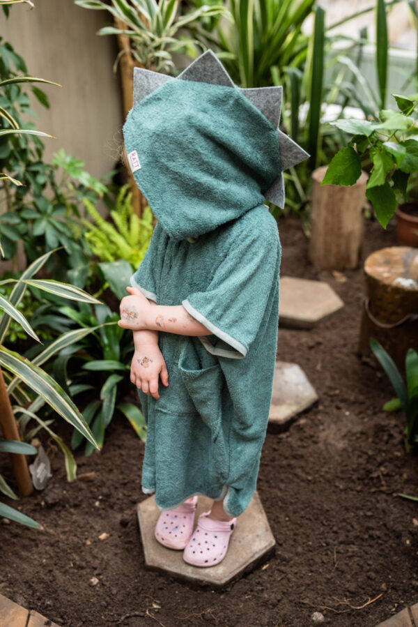 Lühikeste varrukatega Poncho DINOSAUR - lastele - Image 2