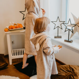 Pikkade varrukatega poncho Teddy lastele (suuruses 82/86-116)