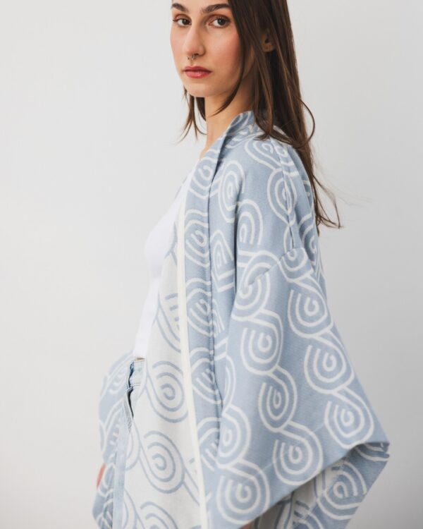 Bambusest kimono naistele- sinine - Image 3