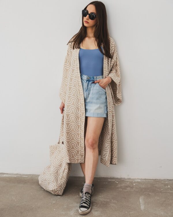 Bambusest kimono naistele - liivakarva - Image 2